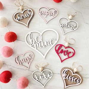 Valentines Day Ornaments Laser Cut File, Valentines Plate Words, Glowforge File, Valentines Laser SVG File, Valentines Words Laser File