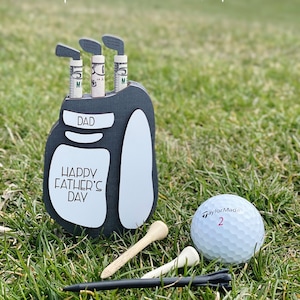 Porta soldi per la festa del papà SVG, Borsa da golf SVG, Regalo per la festa del papà, Regalo per papà, Festa del papà SVG, File laser, File Glowforge, Regalo golf