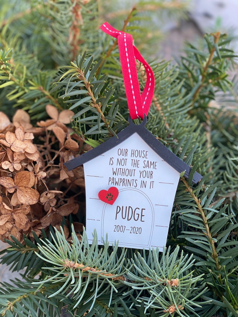 Christmas Ornament SVG Dog Memorial Ornament Pet Loss Etsy