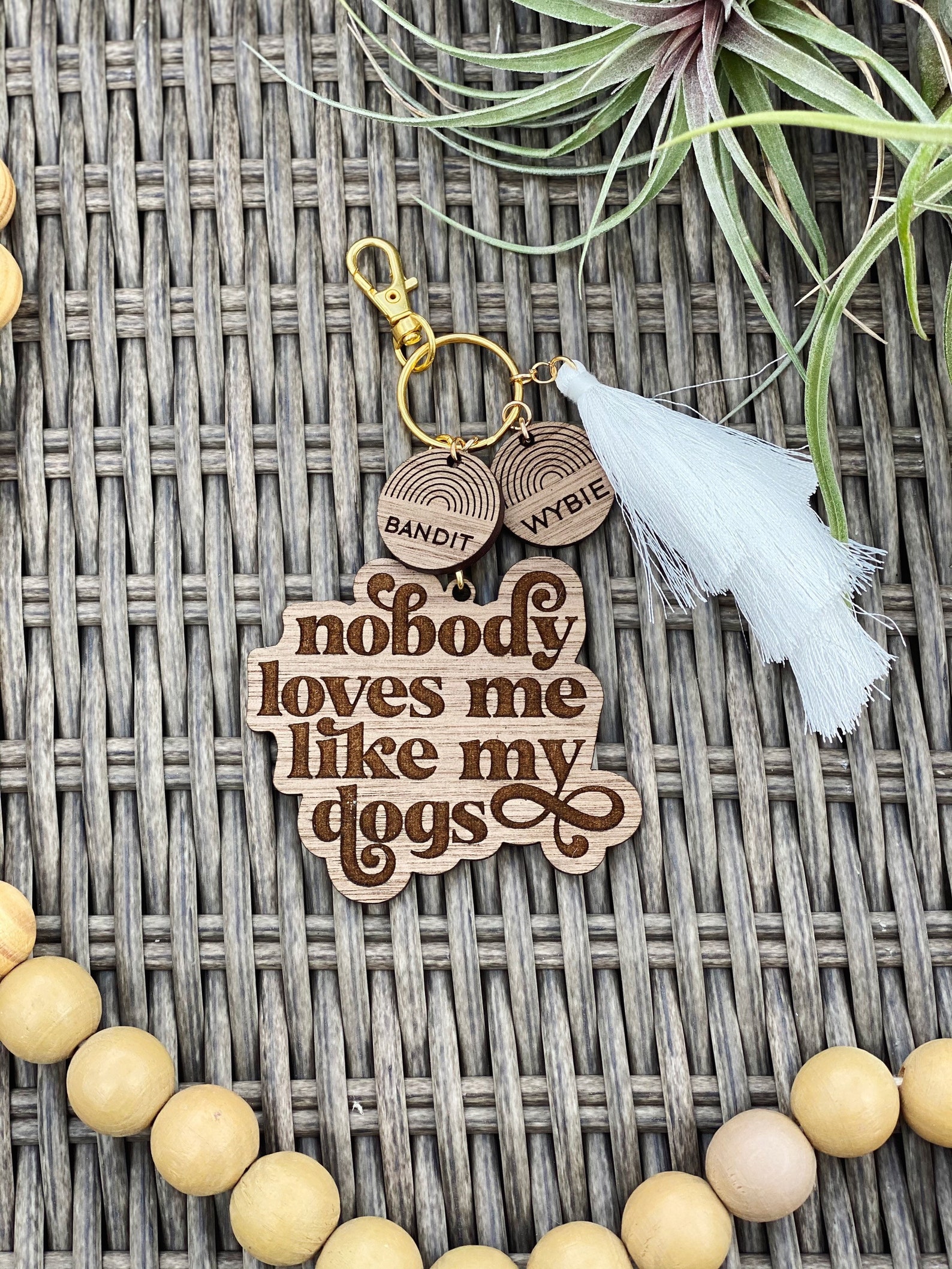Download Nobody Loves Me Like My Dog Personalized Keychain SVG File | Etsy