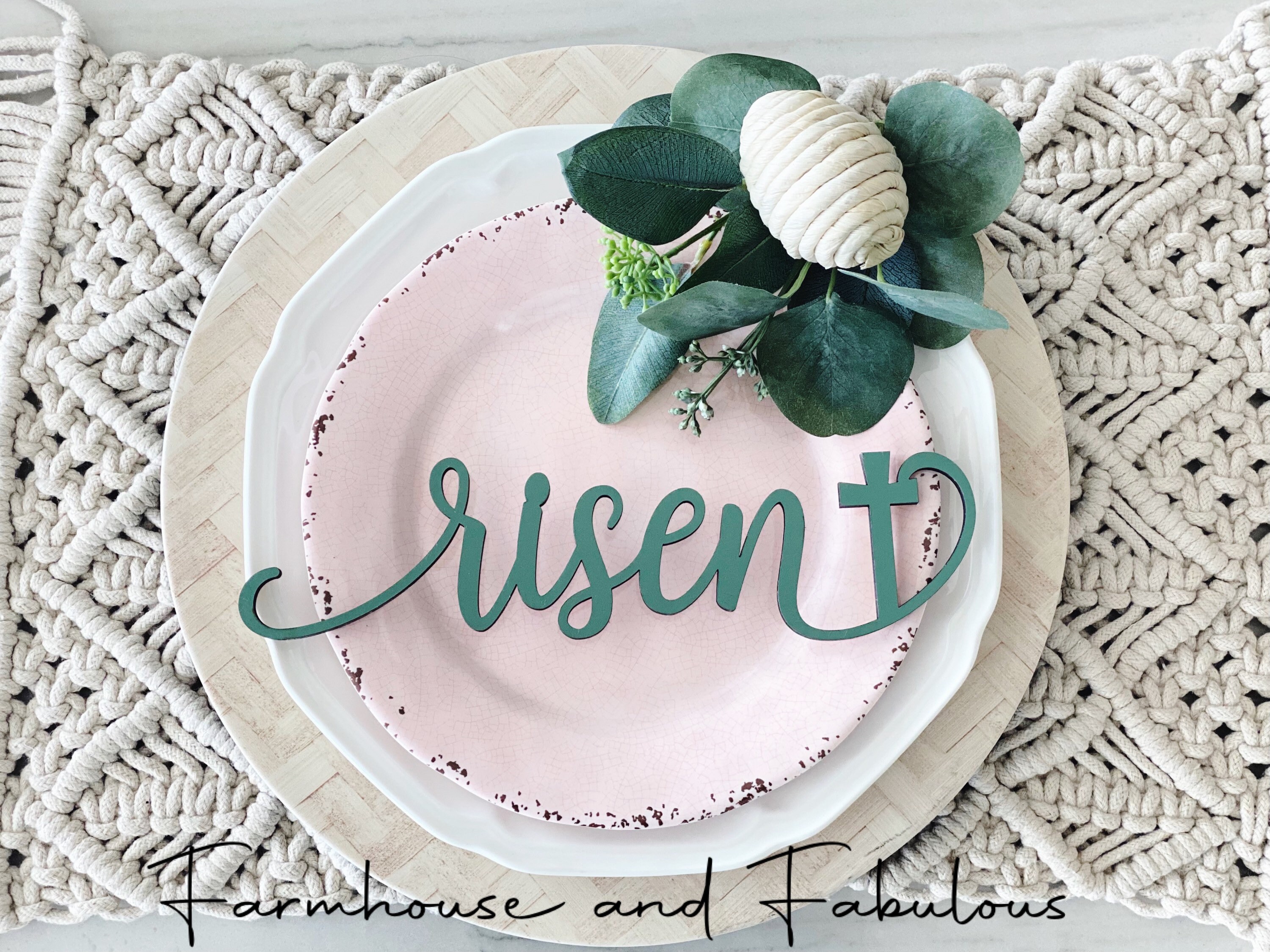 Religious Easter Words Plate Words Laser Cut File Easter Etsy