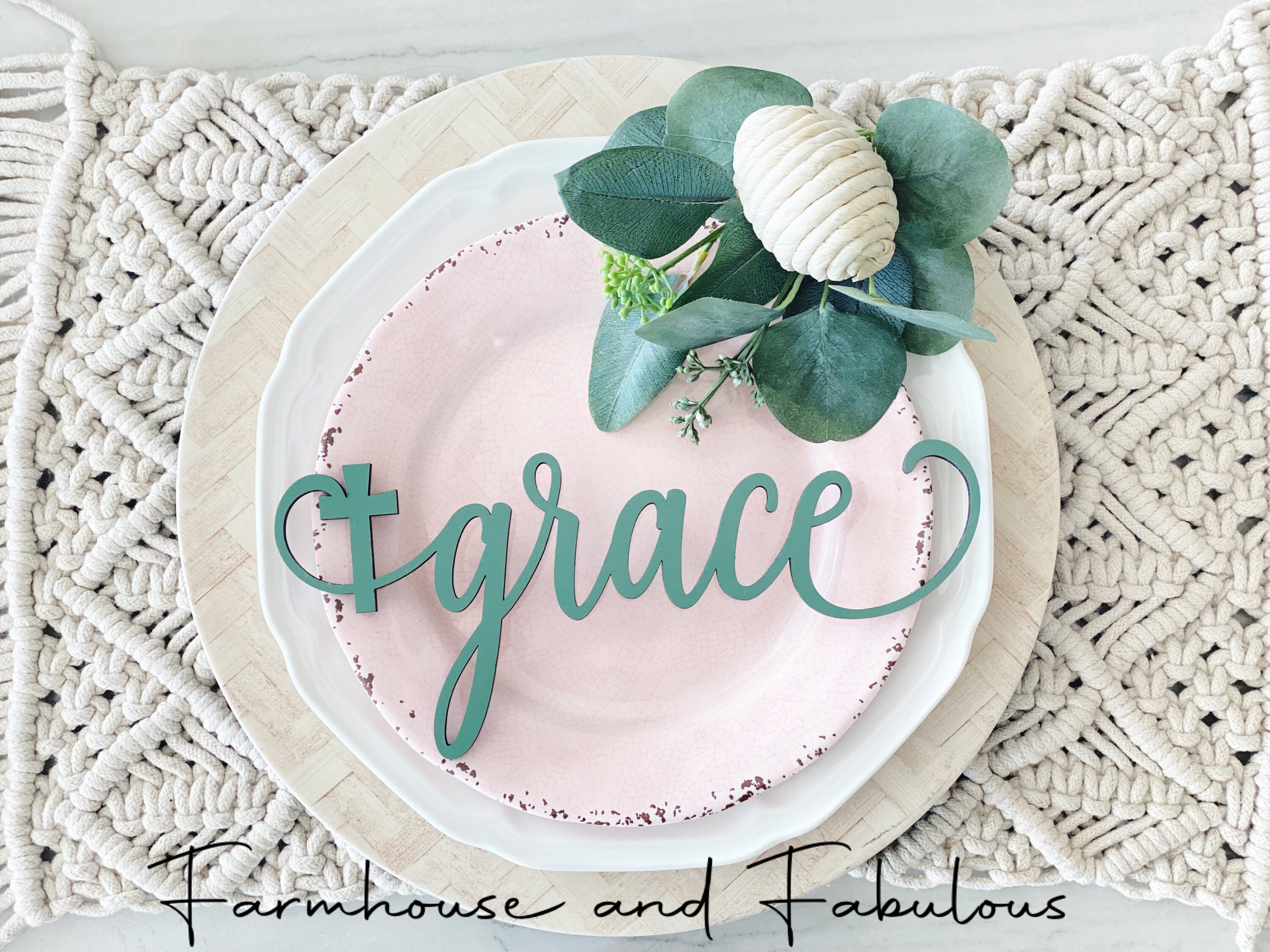 Religious Easter Words Plate Words Laser Cut File Easter Etsy