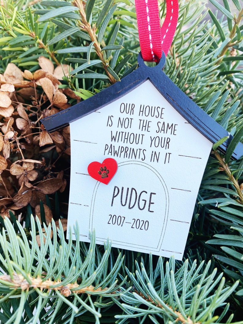 Christmas Ornament SVG Dog Memorial Ornament Pet Loss Etsy