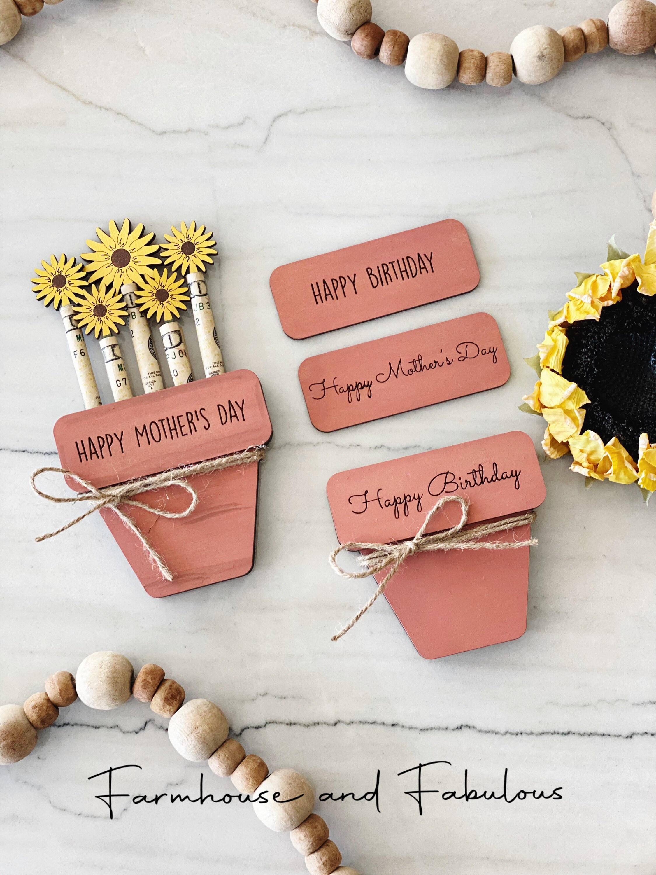 Titular de dinero de maceta SVG, Archivo de girasol, Regalo del Día de la Madre, Regalo para mamá, SVG del Día de la Madre, Archivo láser, Archivo SVG Glowforge, Regalo de mamá