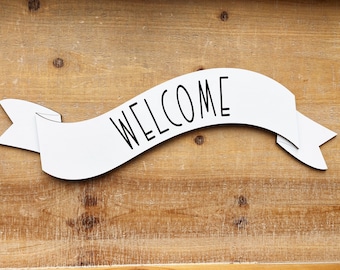 Welcome Banner Laser Cut File, SVG, PNG, JPG, Glowforge, Cricut, Cameo, Silhouette, Instant Digital Download