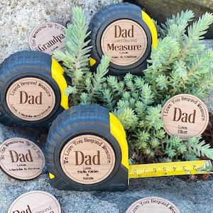 Father's Day Personalized Tape Measure SVG File, Laser File, Glowforge SVG File, Measuring Tape SVG, Gift for Dad, Stocking Stuffer