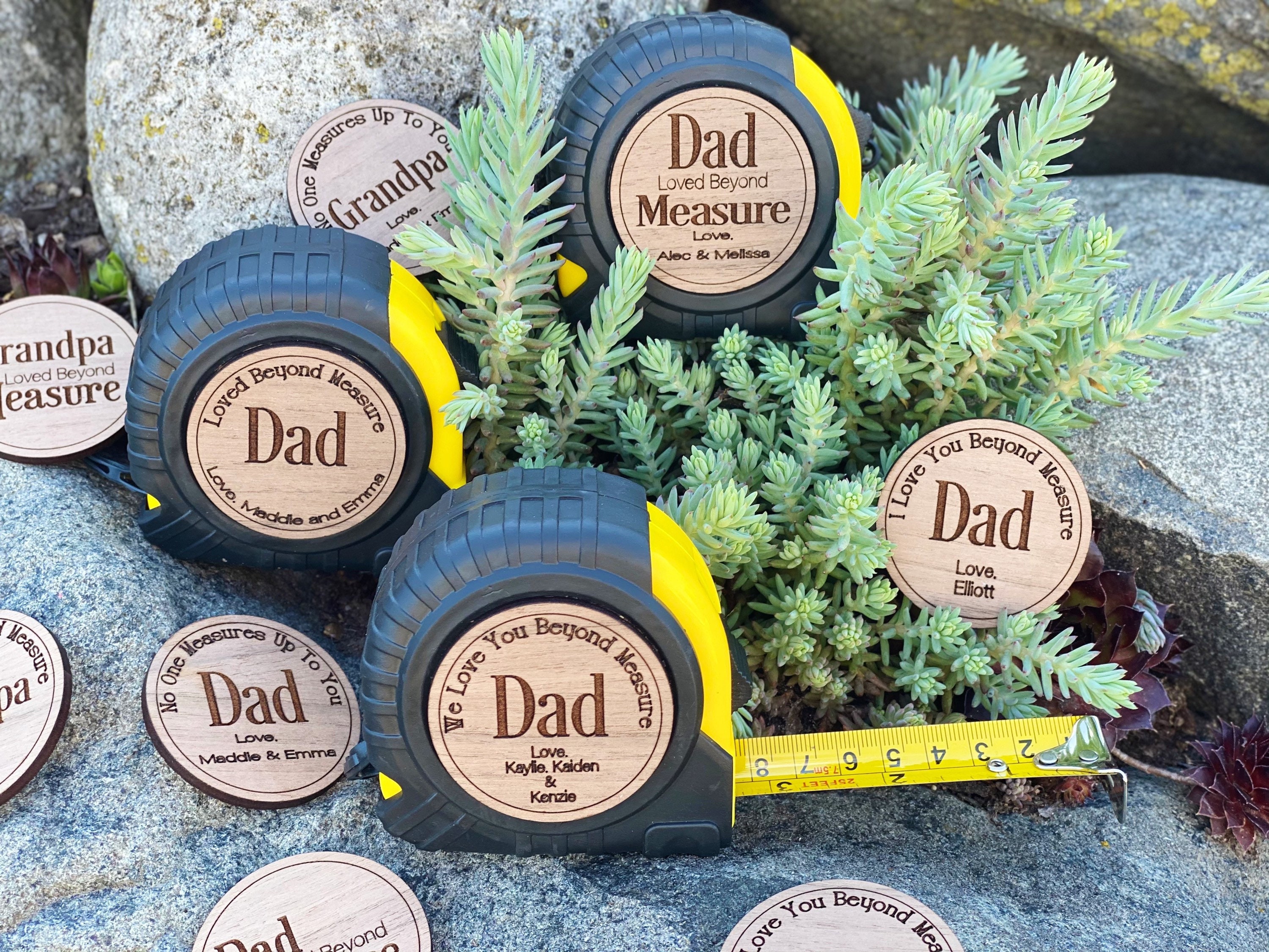 Father's Day Personalized Tape Measure SVG File Laser Etsy