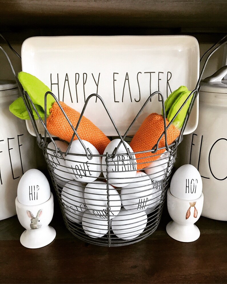 Rae Dunn Inspired Easter Egg Vinyl Decals Etsy