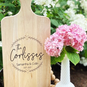 Wedding Gift Cutting Board, Personalized Cutting Board, Personalized Charcuterie Board, Engagement Gift, Wedding Gift, Housewarming Gift