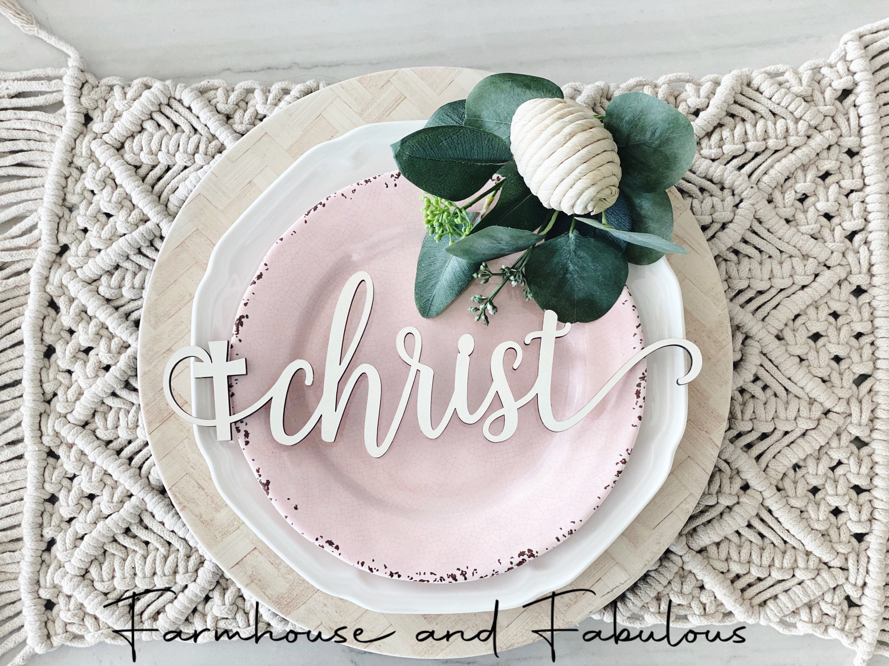 Religious Easter Words Plate Words Laser Cut File Easter Etsy