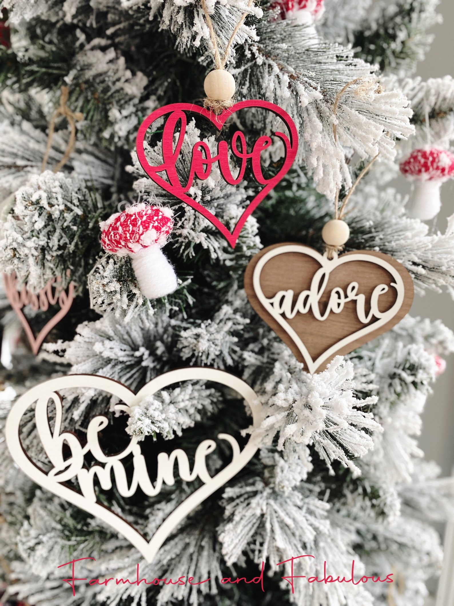 Valentines Day Ornaments Laser Cut File Valentines Plate Etsy