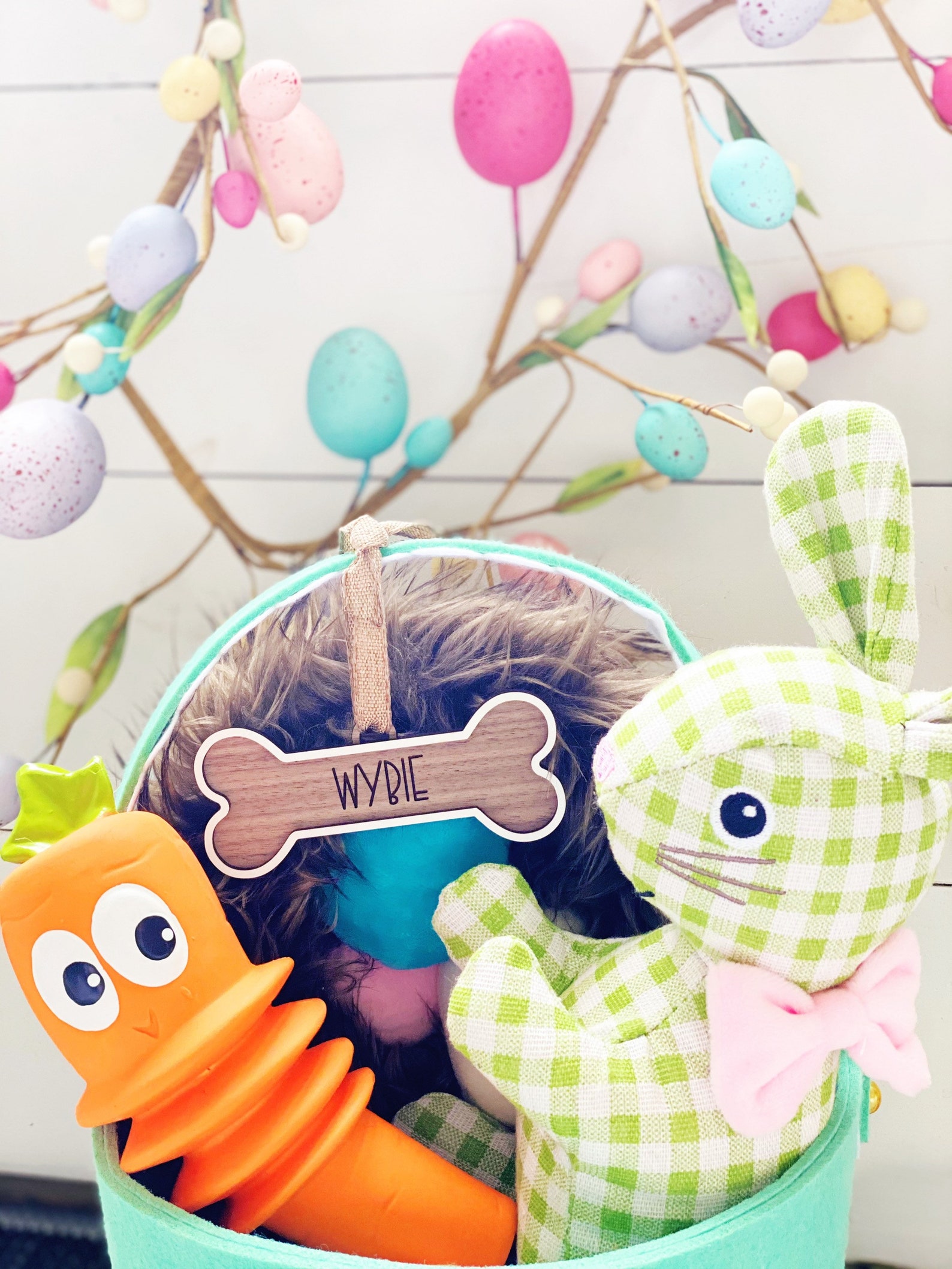 Easter Basket Tag Dog Tag Dog Easter Basket Tag Etsy