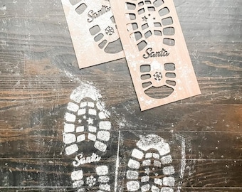 Santa footprints Stencil Set