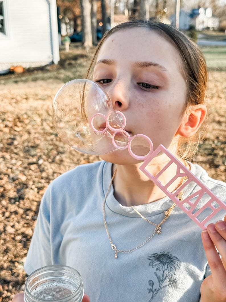 Personalized Bubble Wand – Custom Name Bubble Blower image 1