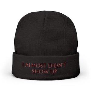 Funny Embroidered Knit Beanie, Cozy Winter Hat, Gift for Friends, Casual Wear, Outdoor Adventures, Unique Fashion Accessory
