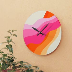 Colorful Abstract Acrylic Wall Clock