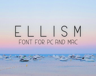 Ellism Custom Font Typeface, Clear and Simple Font, Art Font, Thin Font, Minimal Font, Font for Video, Typography, Design Tools