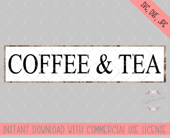 Download Coffee And Tea Sign Stencil Coffee And Tea Svg Coffee And Etsy