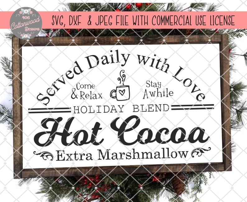 Download Free Hot Cocoa Svg Cut File Hot Cocoa Sign Svg Hot Cocoa Stencil Etsy SVG DXF Cut File