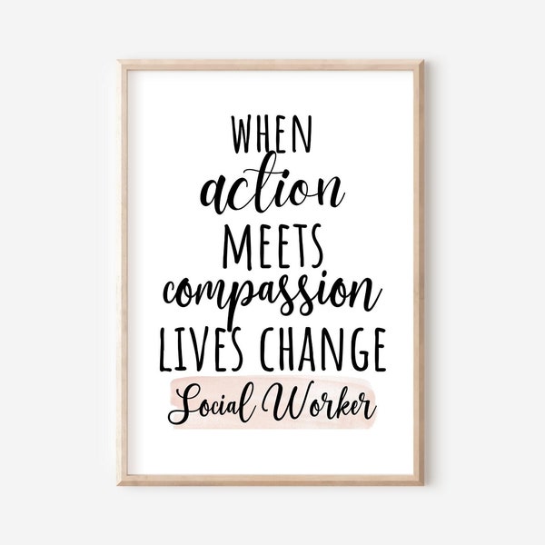 Social Work Decor Wall Art - Etsy
