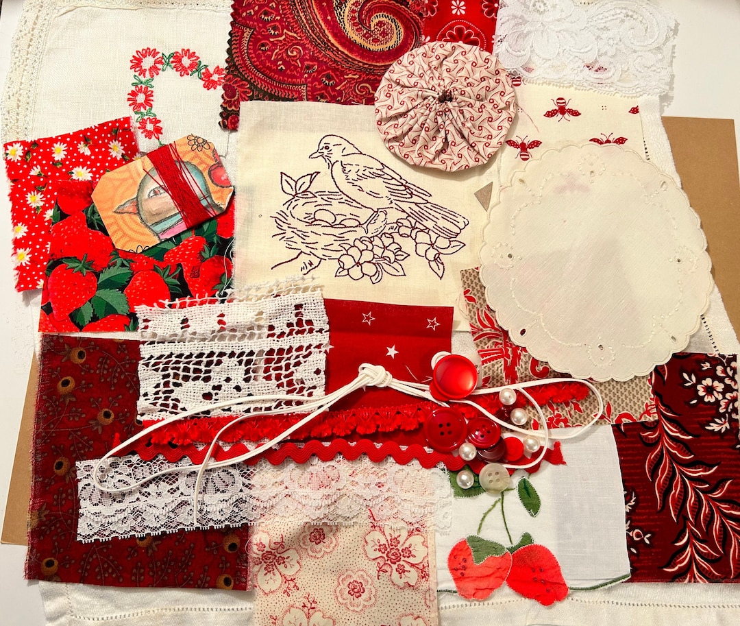Med Redwork 1 Slow Stitch Kit - Etsy
