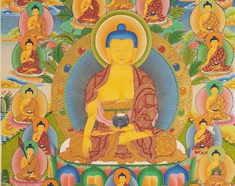 3. 35 Buddha Thangka (Thanka). Kostenloser Brokat / Kostenloser Versand.