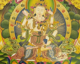 139. Vajrasattva Consort Tibetan Thangka Painting
