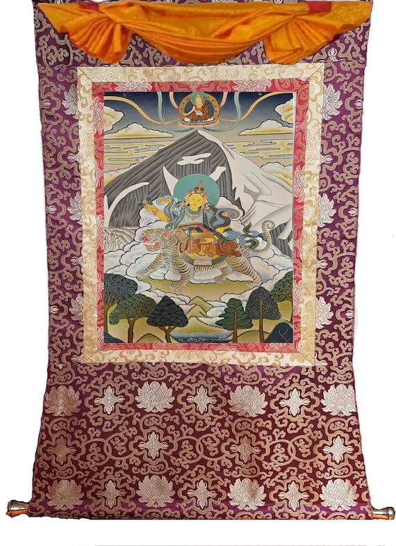 453. Mount Everest Thangka Painting: Chomolungma Miyo Lang Zangma