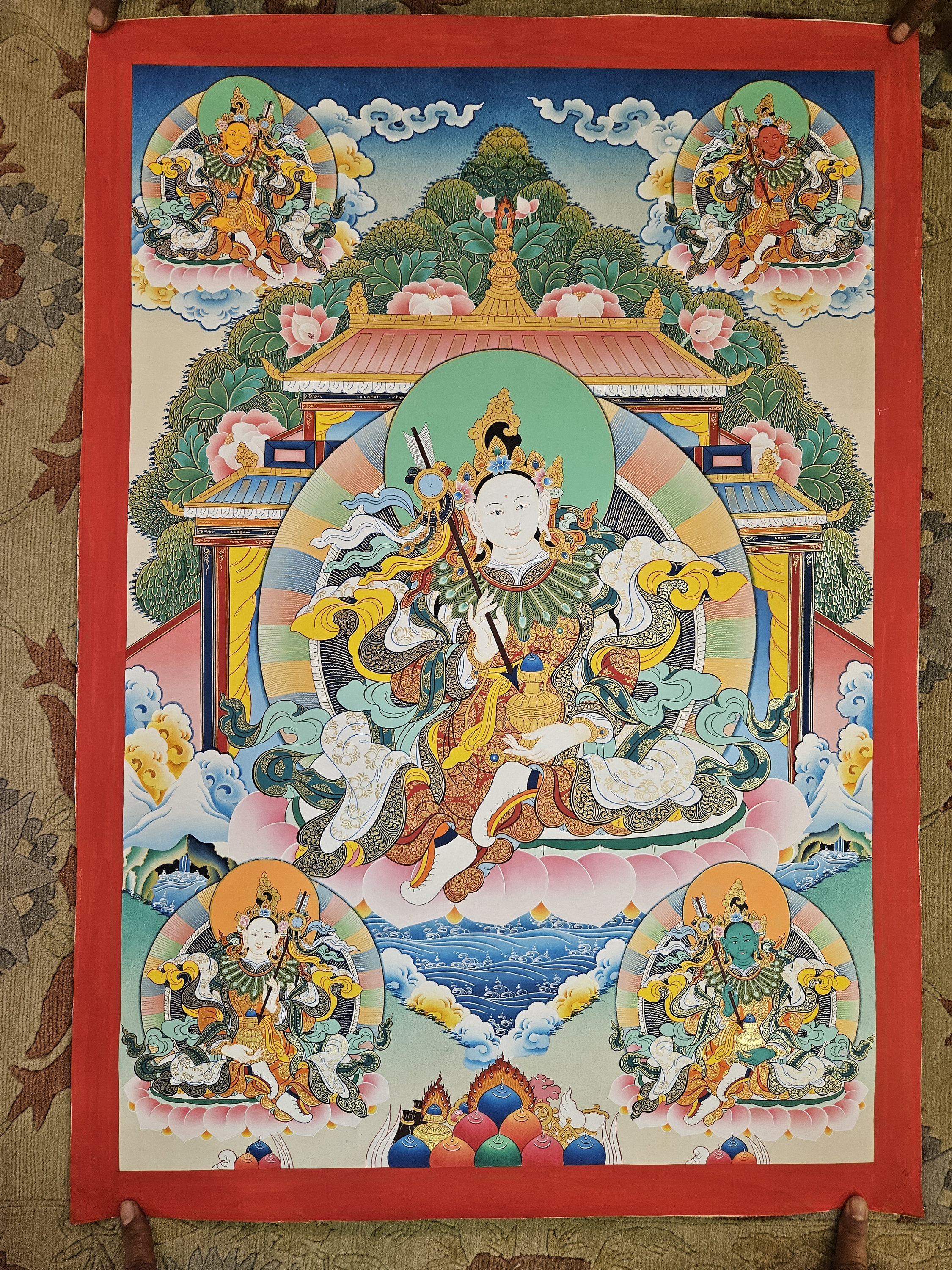 350. ドルジェ ユドロンマ タンカ：チベット仏教美術 - Etsy 日本