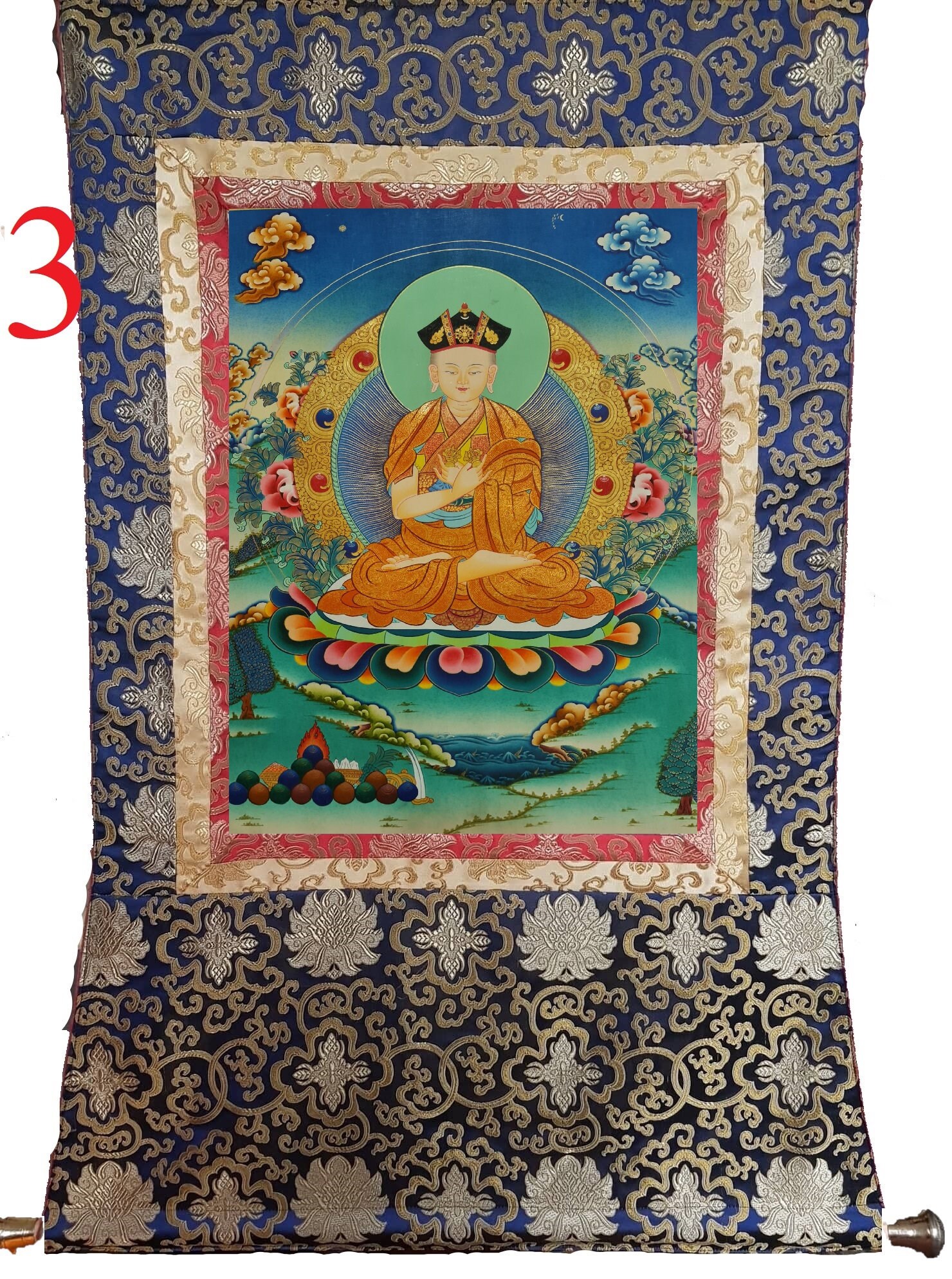 251. 8th Karmapa Mikyo Dorje Thangka - Tibetan Buddhist Art (15x20