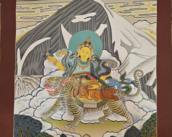453. Mount Everest Thangka Painting: Chomolungma Miyo Lang Zangma