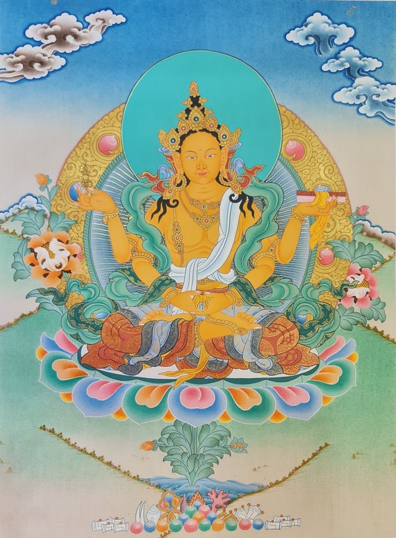 Thanka タンカ マンダラ タンカ 曼荼羅 正方形 30cm×30cm｜マライカ公式通販