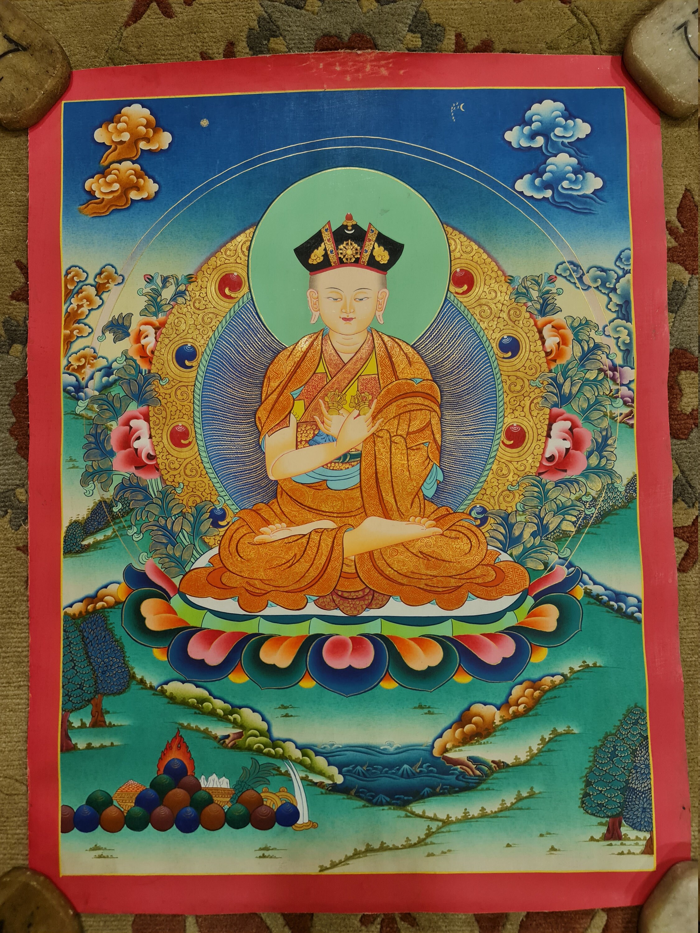 251. 8th Karmapa Mikyo Dorje Thangka - Tibetan Buddhist Art (15x20