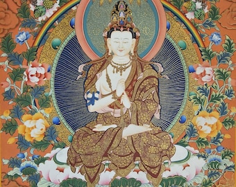 340. High Quality Vairocana Buddha Japanese Style Art Thangka (Thanka). Free Shipping / Free Brocade.