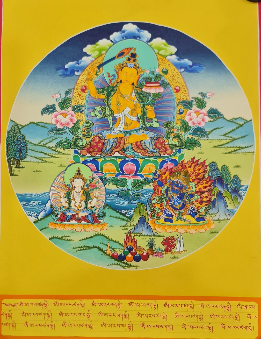 267. Manjushree (manjushri) Thangka (thanka). Free Brocade / Free ...