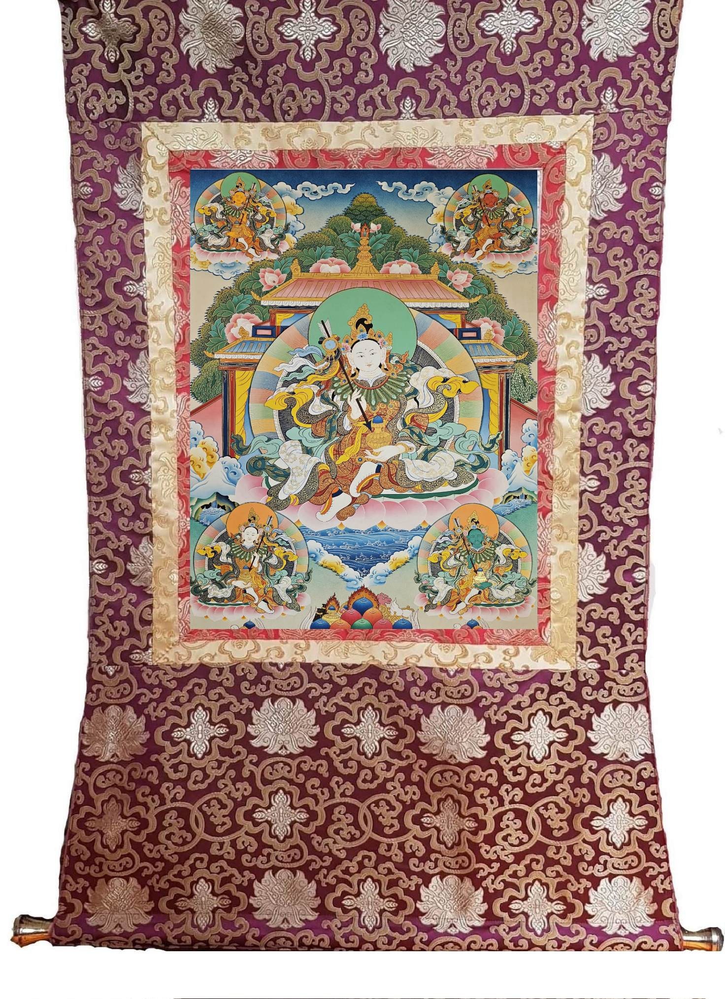 Thanka タンカ マンダラ 350. Dorje Yudronma Thangka (thanka). Free Brocade / Free