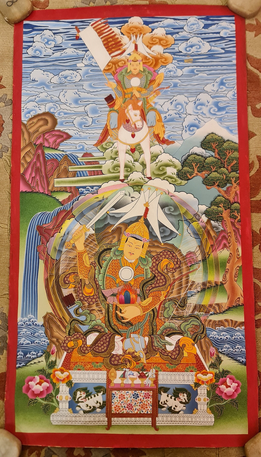 279. Yungdrung Bon Tradition Shenlha Okar Shiwa Okar (thanka