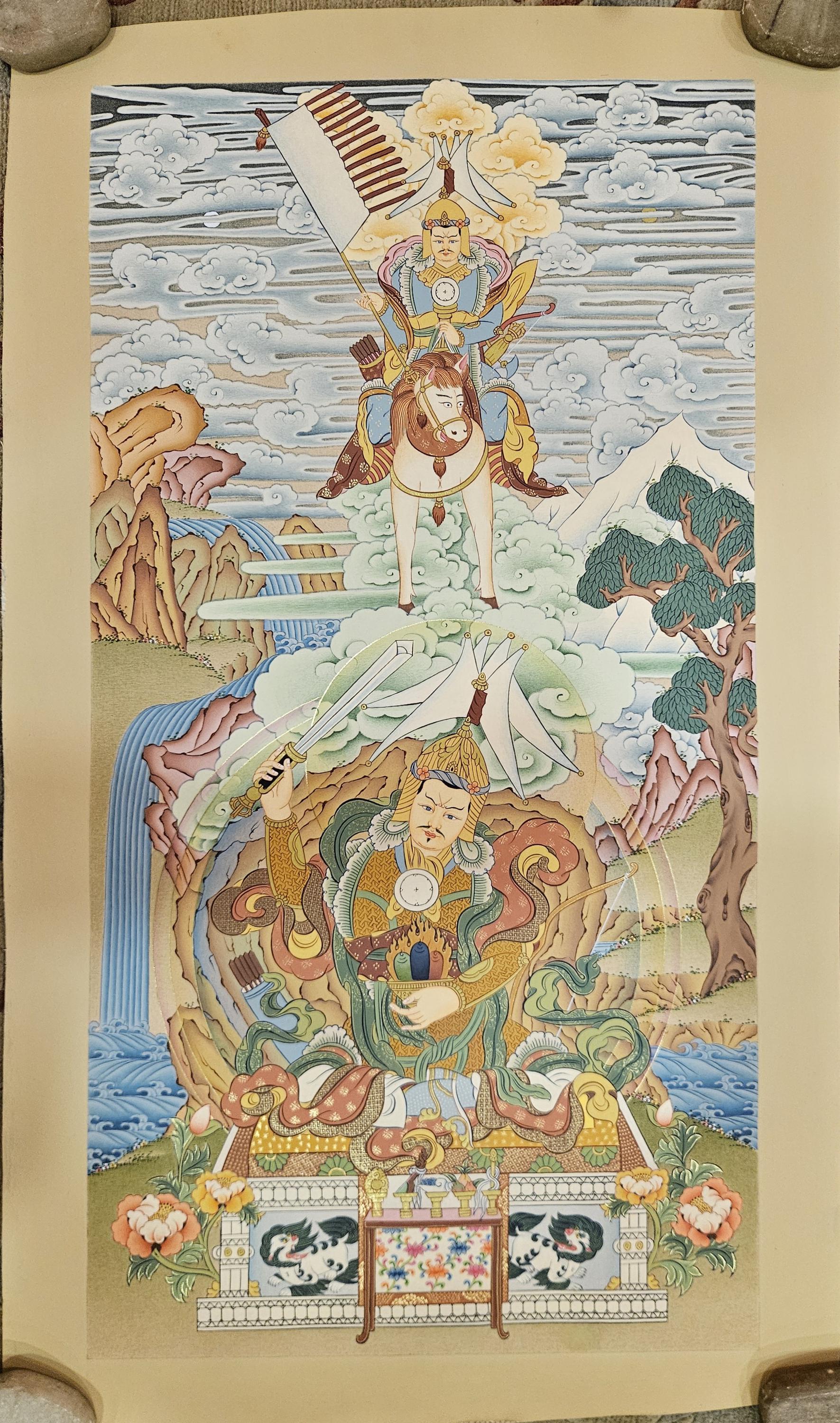 279. シェンラ・オカル・タンカ：ユングドゥルン・ボン伝統芸術（14x26