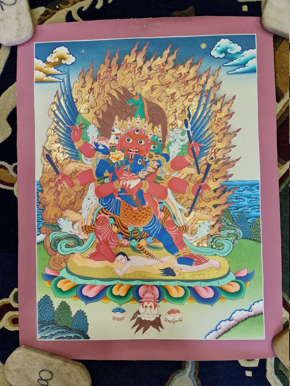 Lot 43 | ANTIQUE TIBETAN BUDDHIST HAYAGRIVA THANGKA PAINTING