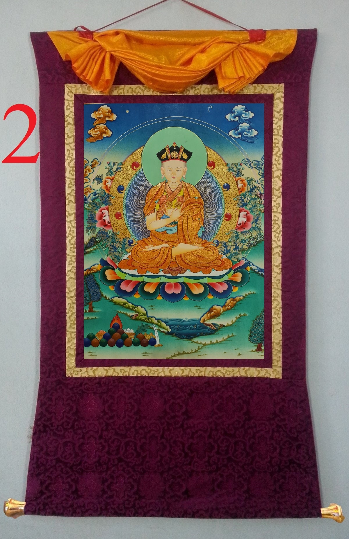 251. 8th Karmapa Mikyo Dorje Thangka - Tibetan Buddhist Art (15x20
