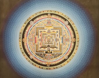 146. Kalachakra Mandala Thangka (Thanka). Kostenloser Brokat / Kostenloser Versand.