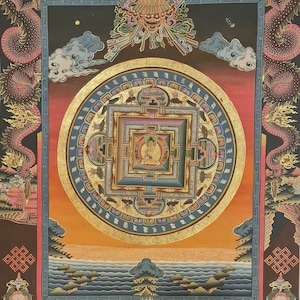 225. Shakyamuni Buddha Mandala Thangka: Tibetan Buddhist Art
