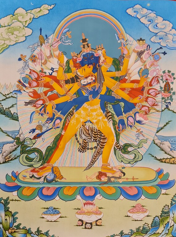 73. Kalachakra Consort Thangka Painting: 24-arm Deity - Etsy