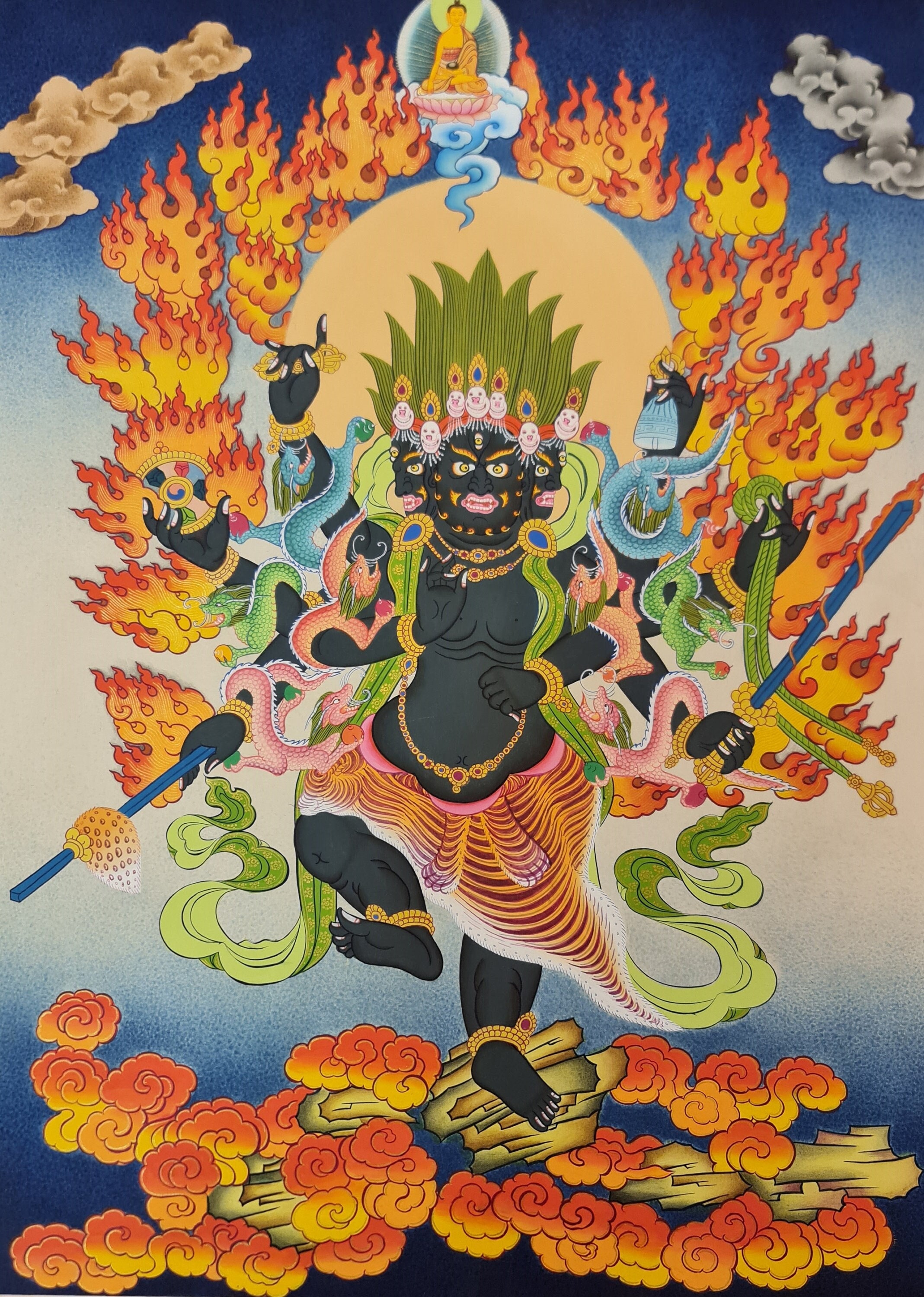 277. アーカシュ・バイラフ・サンカ：ネパール仏教美術 - Etsy 日本