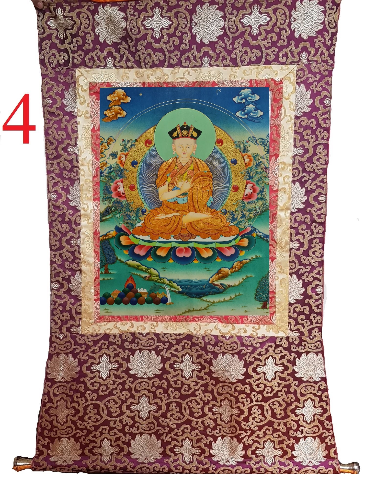 251. 8th Karmapa Mikyo Dorje Thangka - Tibetan Buddhist Art (15x20