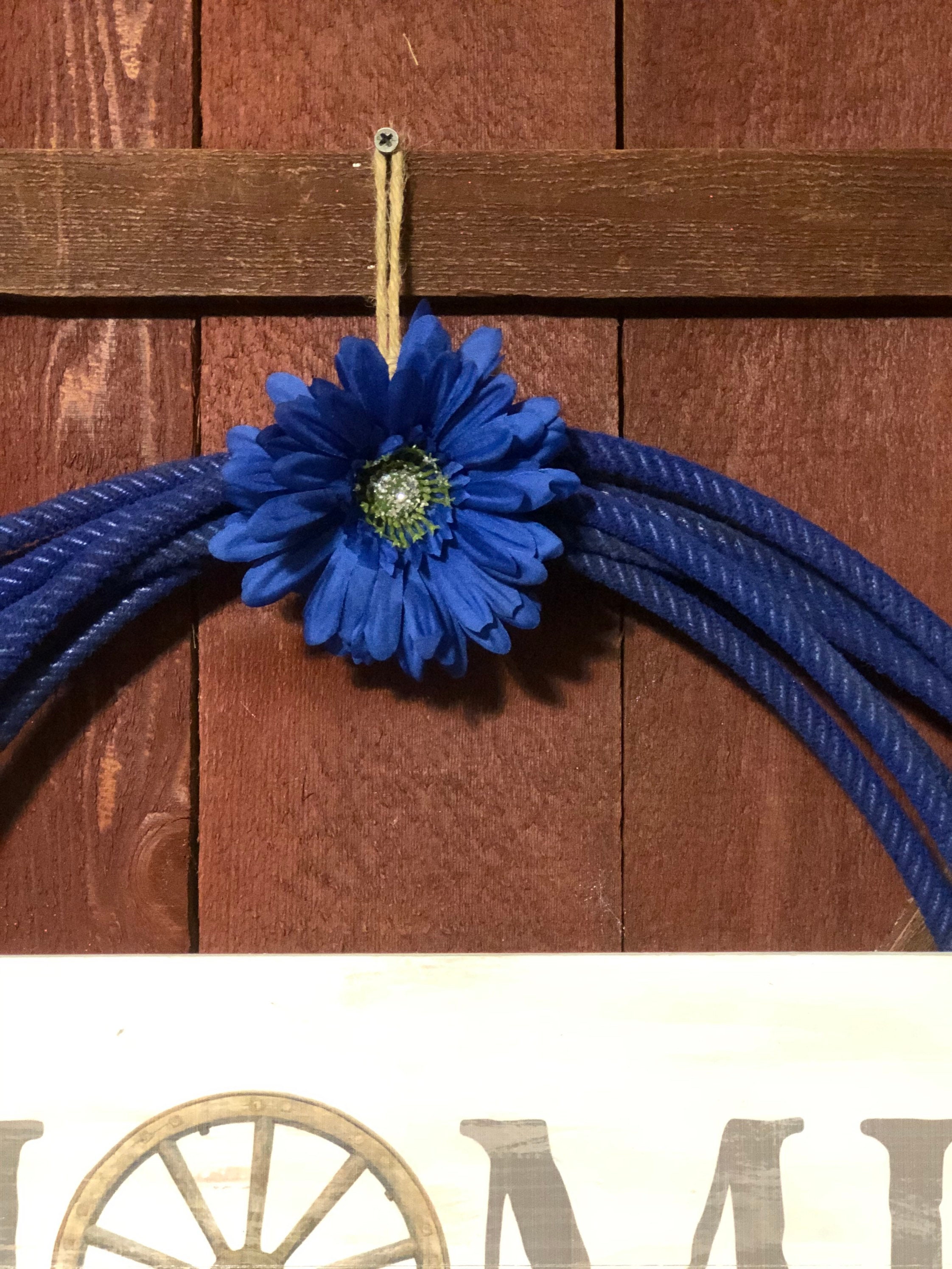 Rope Wreath Door Hanger Patriotic Etsy