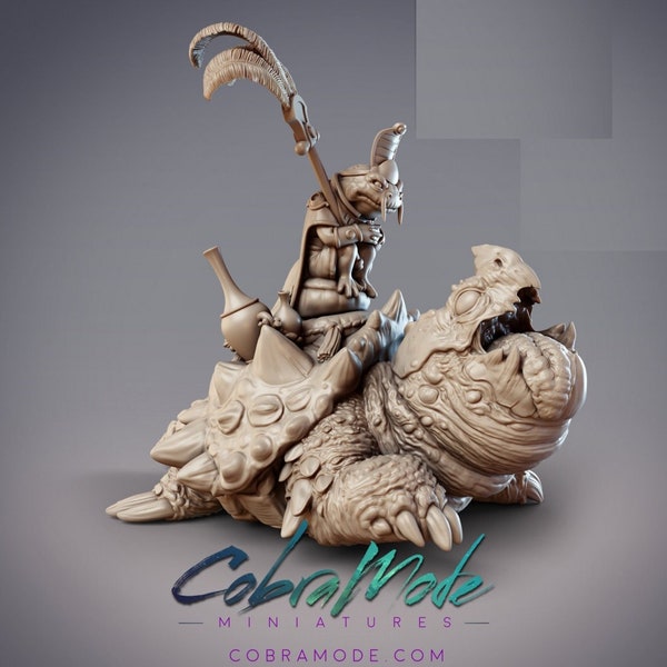 Cobra Mode の Turtle Miniature、Dungeons and Dragons RPG の Salamander Mage