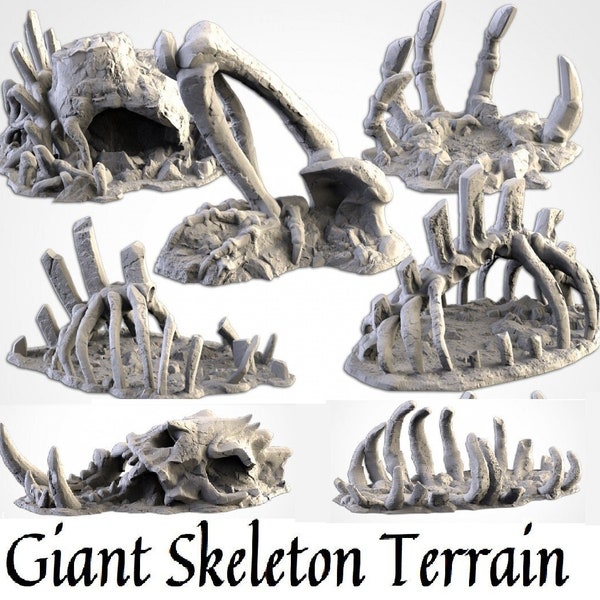 Giant Skeleton bones for wargaming terrain Rpg DnD