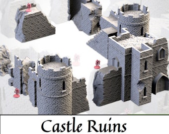 Castle Ruin XL terrain set for wargaming terrain Rpg DnD Role playing games