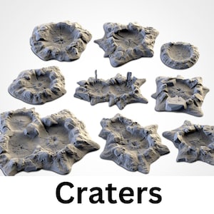 Craters Terrain for Trench Crusade wargaming terrain Tabletop games